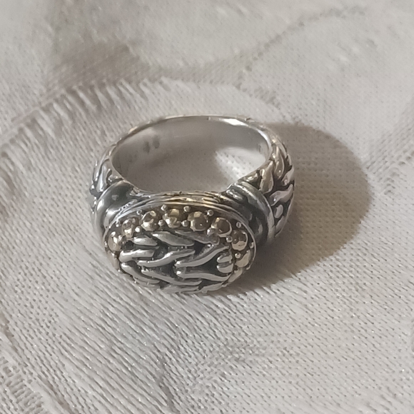 John Hardy Classic Chain Ring, SS & 18k, Size 6 - Picture 6 of 12